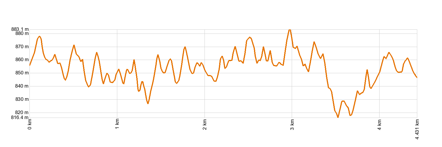 Altimetría Pista de Las Hiedras